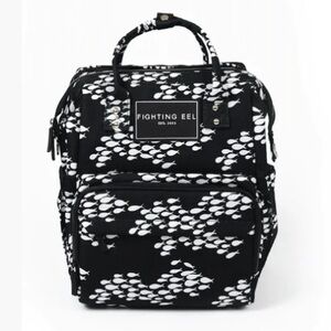 Fighting Eel Black and White Backpack